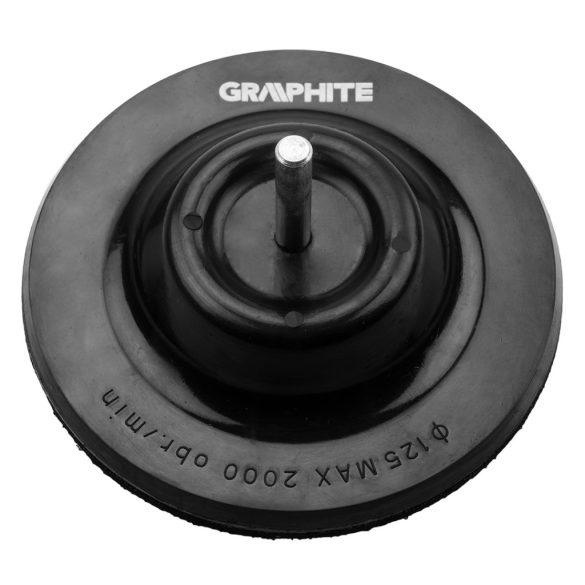 GRAPHITE Rugalmas csiszolótányér tépőzáras 125mm, elforgatható 55H824
