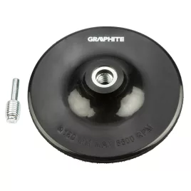   GRAPHITE Rugalmas csiszolótányér tépőzáras 150mm M14 + szár 55H929
