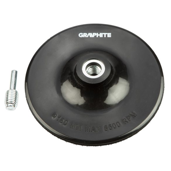 GRAPHITE Rugalmas csiszolótányér tépőzáras 150mm M14 + szár 55H929