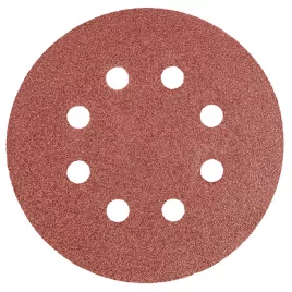   GRAPHITE Csiszolópapír, tépőzáras 125mm, K80, 8 lyukkal, 5db 55H941