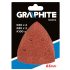 GRAPHITE Csiszolópapír multifunkciós géphez, 83x83x83mm, 5db, (K60x2, K80x2, K100x1) 56H014