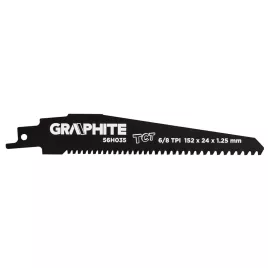 GRAPHITE Orrfűrészlap, HM, 152x24x1.25mm, 8/6TPI 56H035
