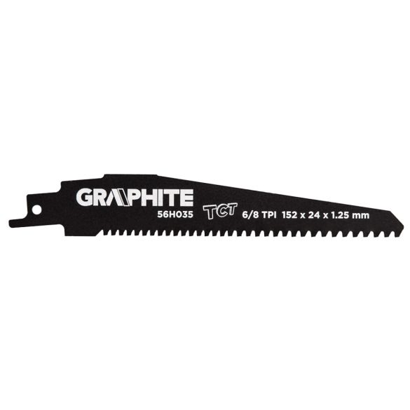 GRAPHITE Orrfűrészlap, HM, 152x24x1.25mm, 8/6TPI 56H035