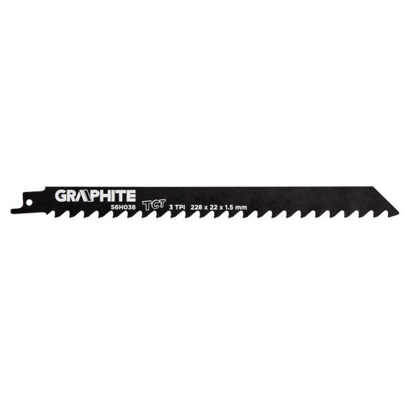 GRAPHITE Orrfűrészlap, HM, 228x22x1.5mm, 3TPI 56H038