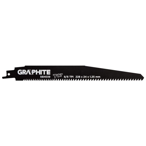GRAPHITE Orrfűrészlap, HM, 228x24x1.25mm, 8/6TPI 56H039