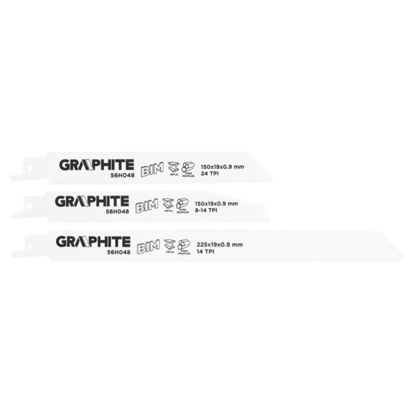 GRAPHITE Orrfűrészlap készlet, BIM, set 3db 56H048