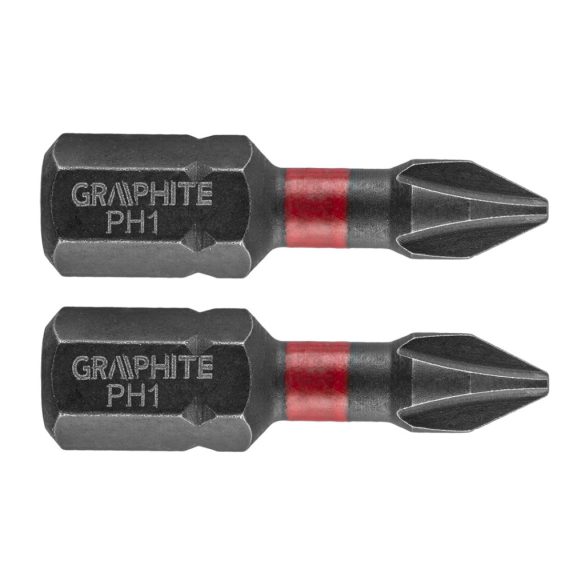 GRAPHITE Torziós ütvecsavarozó bit PH1x25mm, 2db 56H500