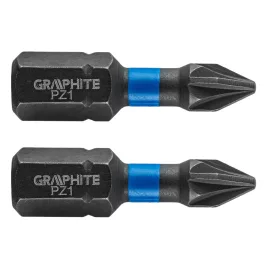 GRAPHITE Torziós ütvecsavarozó bit PZ1x25mm, 2db 56H503