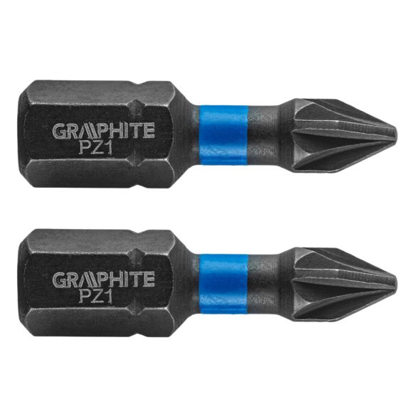GRAPHITE Torziós ütvecsavarozó bit PZ1x25mm, 2db 56H503