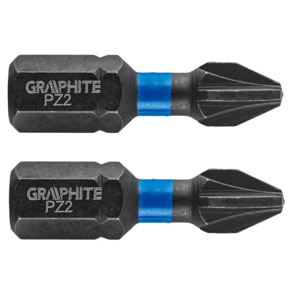 GRAPHITE Torziós ütvecsavarozó bit PZ2x25mm, 2db 56H504