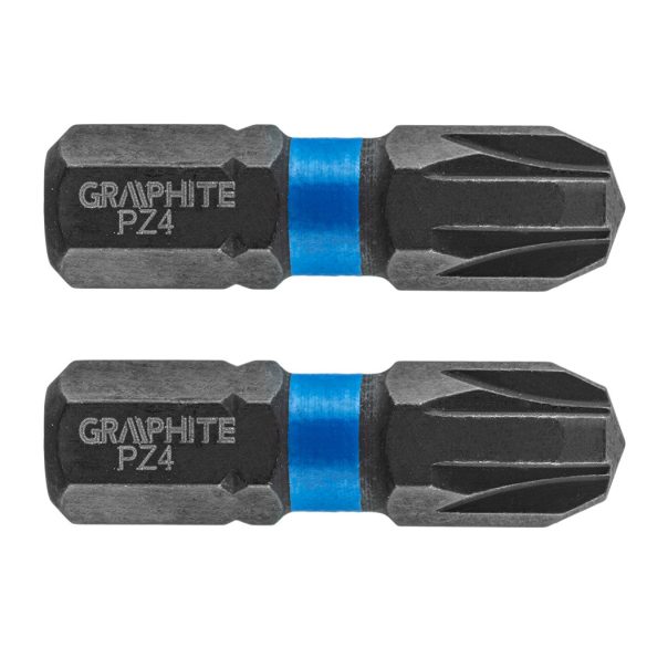 GRAPHITE Torziós ütvecsavarozó bit PZ4x25mm, 2db 56H506