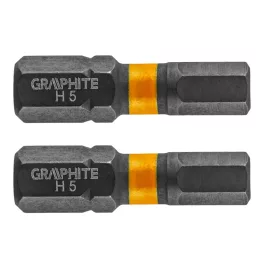   GRAPHITE Torziós ütvecsavarozó bit, hatlapú, 5x25mm, 2db 56H508