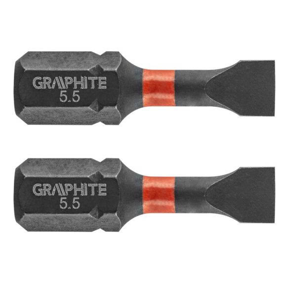 GRAPHITE Torziós ütvecsavarozó bit SL5.5x25mm, 2db 56H510