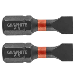 GRAPHITE Torziós ütvecsavarozó bit SL6.5x25mm, 2db 56H511