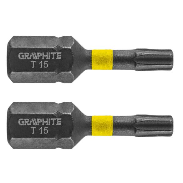 GRAPHITE Torziós ütvecsavarozó bit TX15x25mm, 2db 56H512