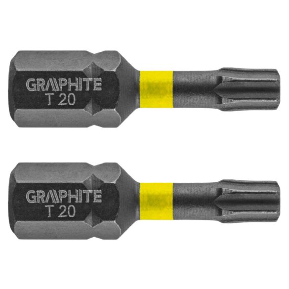 GRAPHITE Torziós ütvecsavarozó bit TX20x25mm, 2db 56H513