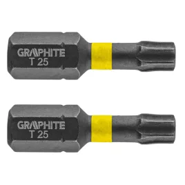 GRAPHITE Torziós ütvecsavarozó bit TX25x25mm, 2db 56H514