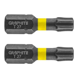 GRAPHITE Torziós ütvecsavarozó bit TX27x25mm, 2db 56H515
