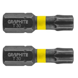 GRAPHITE Torziós ütvecsavarozó bit TX30x25mm, 2db 56H516
