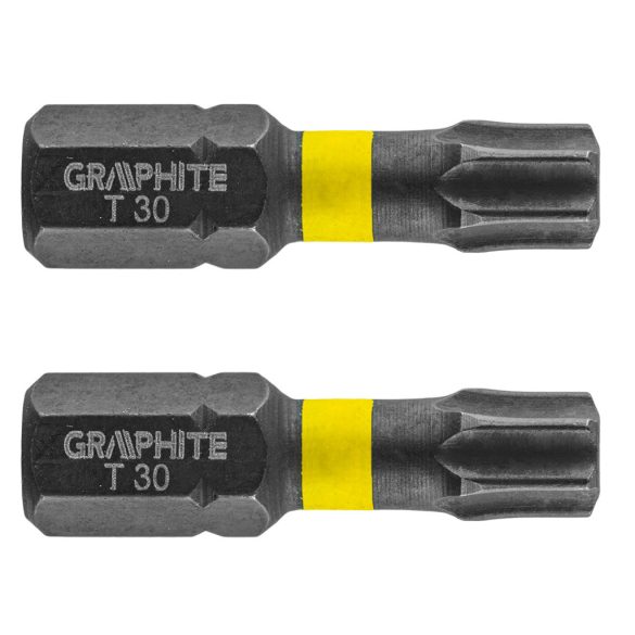 GRAPHITE Torziós ütvecsavarozó bit TX30x25mm, 2db 56H516