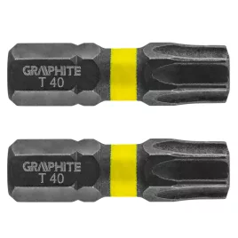 GRAPHITE Torziós ütvecsavarozó bit TX40x25mm, 2db 56H517