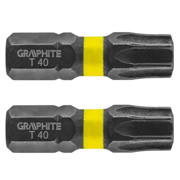 GRAPHITE Torziós ütvecsavarozó bit TX40x25mm, 2db 56H517