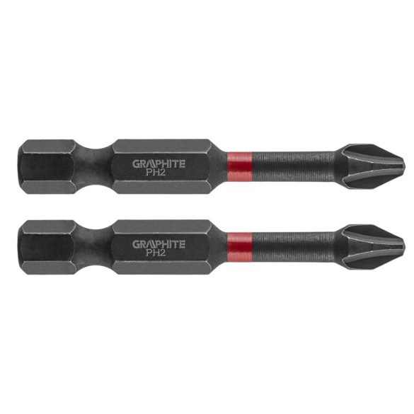 GRAPHITE Torziós ütvecsavarozó bit PH2x50mm, 2db 56H519