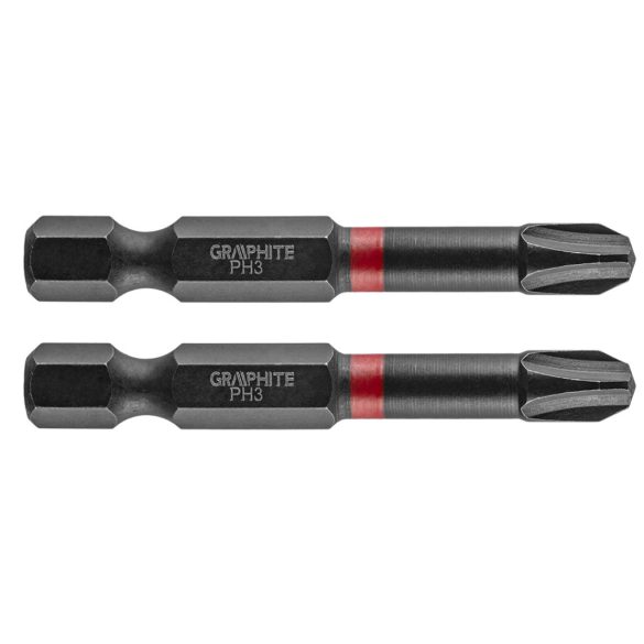 GRAPHITE Torziós ütvecsavarozó bit PH3x50mm, 2db 56H520