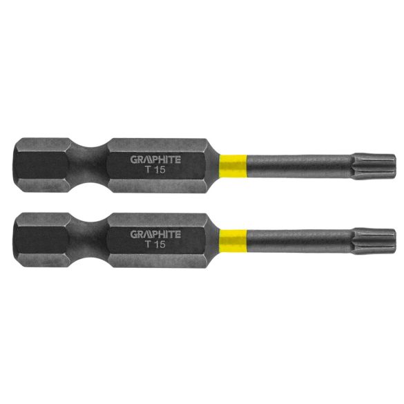GRAPHITE Torziós ütvecsavarozó bit TX15x50mm, 2db 56H524