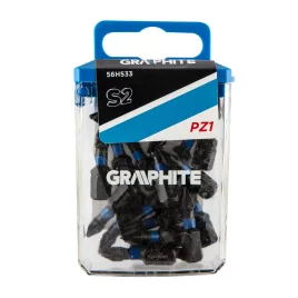 GRAPHITE Torziós ütvecsavarozó bit PZ1x25mm, 20db 56H533