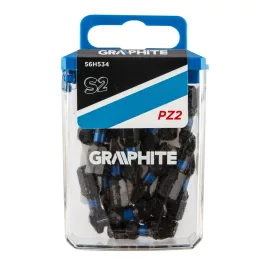 GRAPHITE Torziós ütvecsavarozó bit PZ2x25mm, 20db 56H534