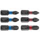 GRAPHITE Torziós ütvecsavarozó bit PH1/2/3, PZ1/2/3x25mm, 6db 56H540