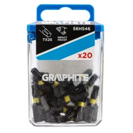   GRAPHITE Torziós ütvecsavarozó bit TX25 x 25mm, 20db 56H546