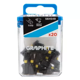 GRAPHITE Torziós ütvecsavarozó bit TX10x25mm, 20db 56H549