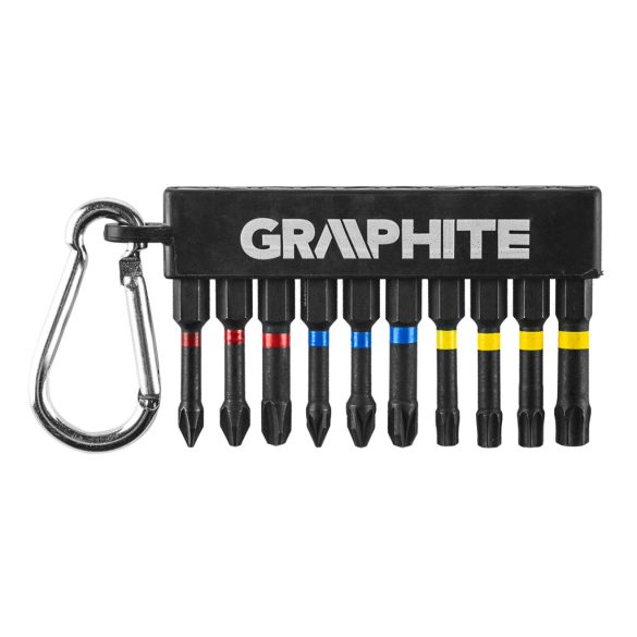 GRAPHITE Bitkészlet ütvecsavarozókhoz, 10db 56H562