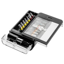   GRAPHITE Csavarhúzó bitkészlet, 15db., bitek 14mm - 8db, mágneses bittartós 1db 56H616