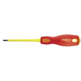   NEO TOOLS Csavarhúzó lapos 3.0X100 1000V szigetelt 25 év garanciával 04-052