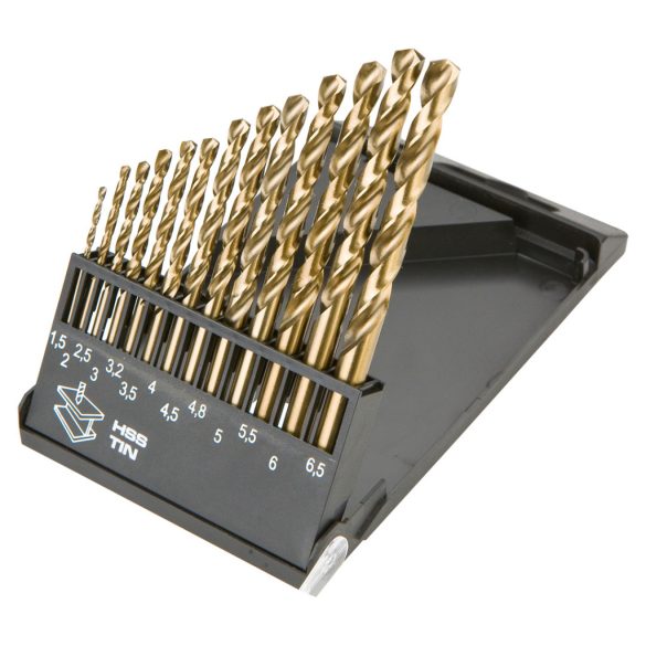 GRAPHITE Csigafúró készlet HSS TITÁN bevonattal 1.5 - 6.5mm, 13db 57H198