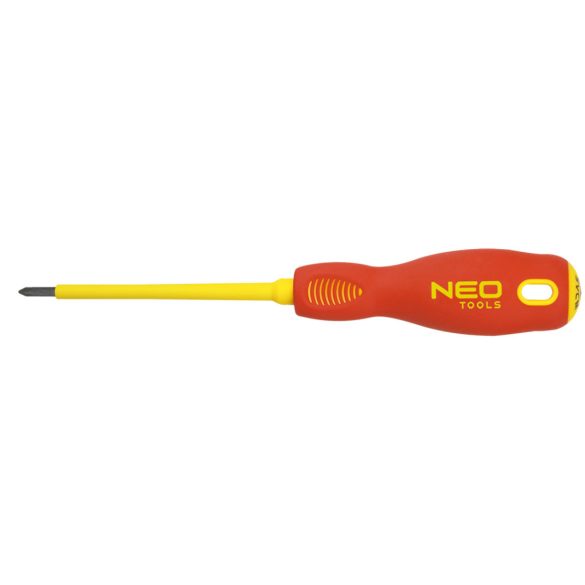 NEO TOOLS Csavarhúzó PH2X100 1000V, szigetelt 25 év garanciával 04-073