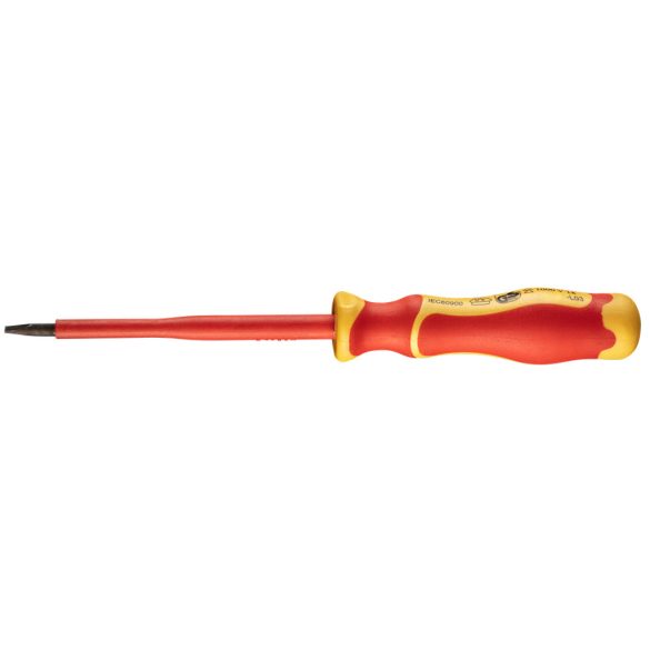 NEO TOOLS Csavarhúzó lapos, 1000V, szigetelt, 0.8x4x100mm, S2 acél 25 év garanciával 04-132