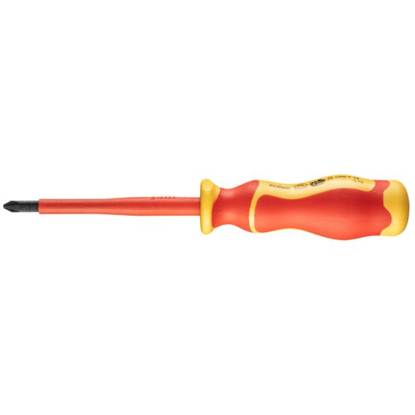NEO TOOLS Csavarhúzó PZ 1000V, szigetelt PZ2x6x100, S2 acél 25 év garanciával 04-136