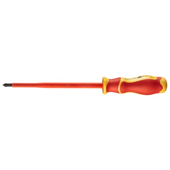 NEO TOOLS Csavarhúzó PH 1000V, szigetelt, PH2x6x175mm, S2 acél 25 év garanciával 04-140