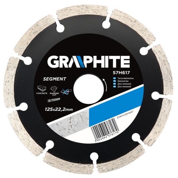 GRAPHITE Gyémánt vágókorong 125mm SZEGMENSES 57H617