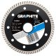 GRAPHITE Gyémánt vágókorong 115mm TURBO VÉKONY 57H620
