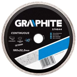 GRAPHITE Gyémánt vágókorong 180mm vizes 57H644