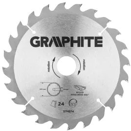   GRAPHITE Körfűrészlap keményfém fogakkal, 200x30mm, 24 fog 57H674