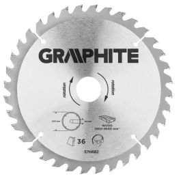   GRAPHITE Körfűrészlap keményfém fogakkal, 205x30mm, 36 fog 57H682