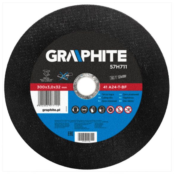 GRAPHITE Vágókorong fémhez 300x3.0x32mm 57H711