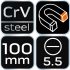 NEO TOOLS Csavarhúzó lapos 5.5x100mm 25 év garanciával 04-174