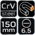 NEO TOOLS Csavarhúzó lapos 6,5x150mm 25 év garanciával 04-175